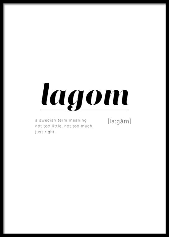 Lagom Definition Poster Postersprints