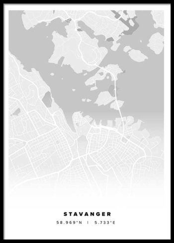STAVANGER CITY MAP POSTER